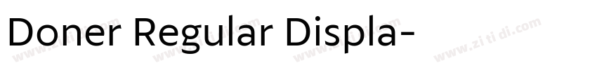 Doner Regular Displa字体转换